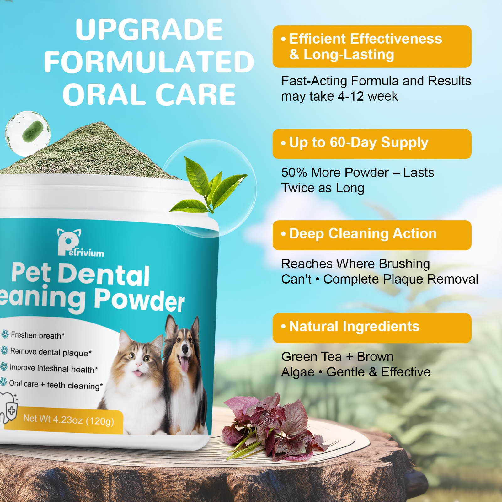 Pet Supplies Co - Dog Teeth Cleaning Powder, Dog Dental