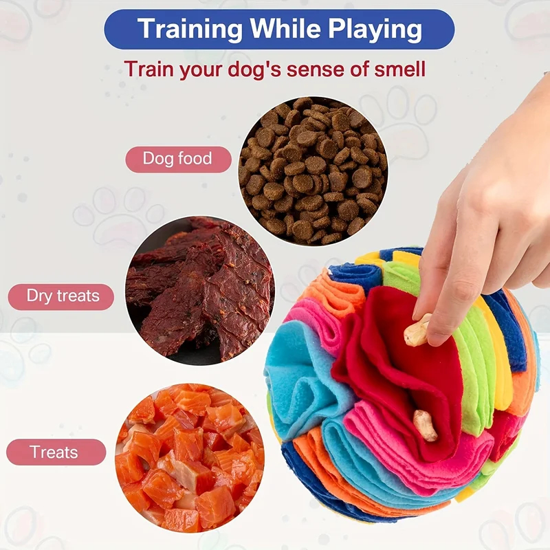 Dog Treat Puzzle Toy - Interactive Dog Toys Snuffle Ball for