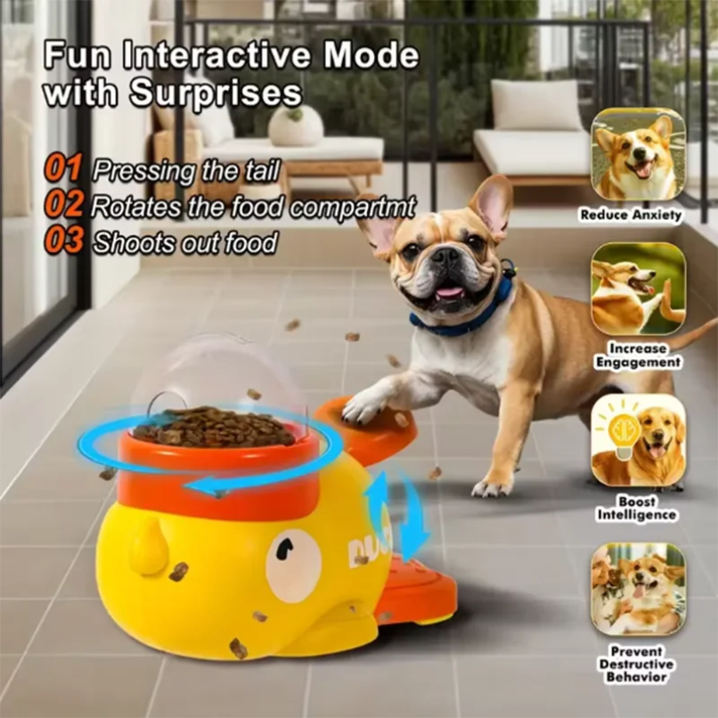 Dog Treat Puzzle Toy - Dog, cat, pet feeder, little yellow