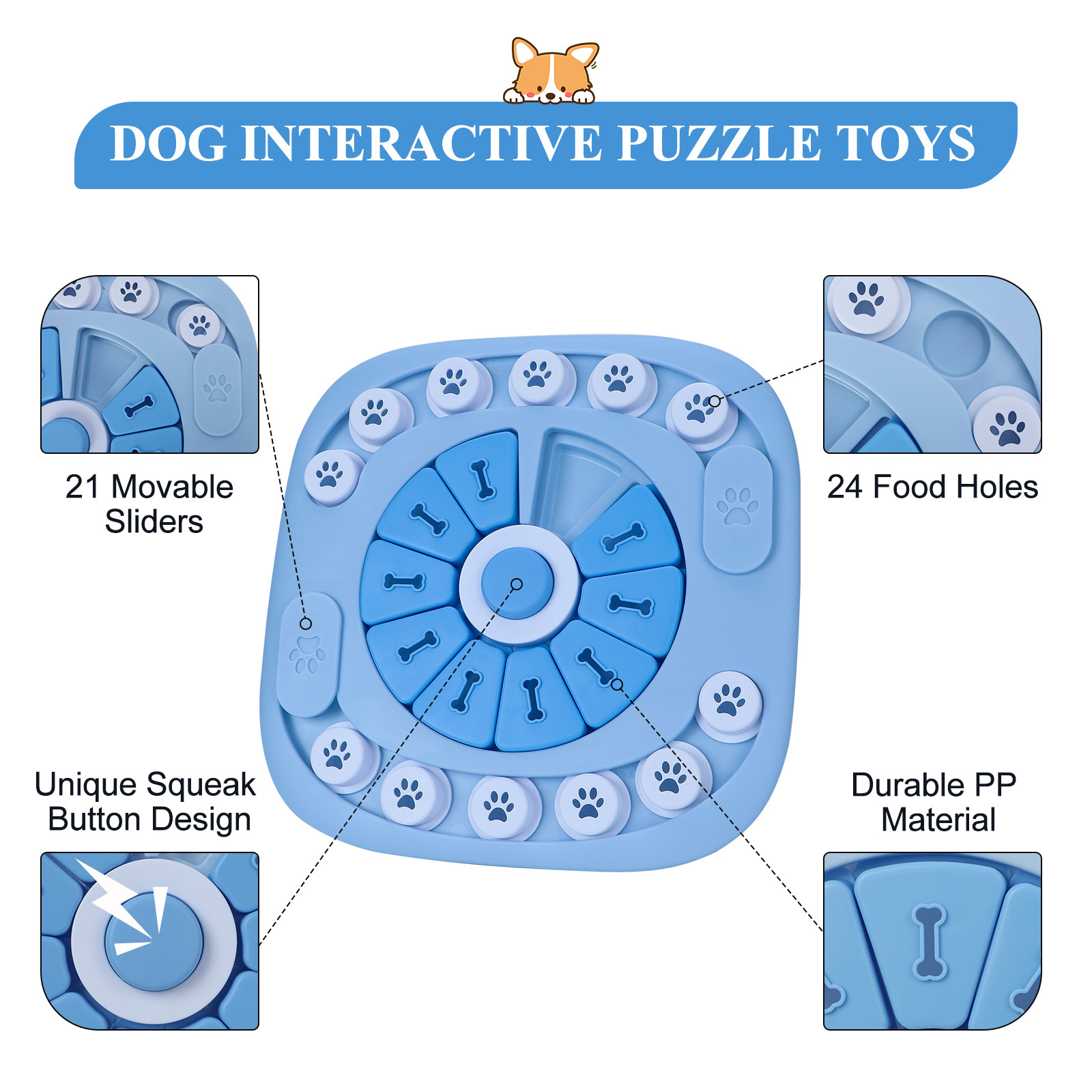 Dog Puzzle Toys Interactive Tr - مراجعة Dog Treat Puzzle Toy وسعره