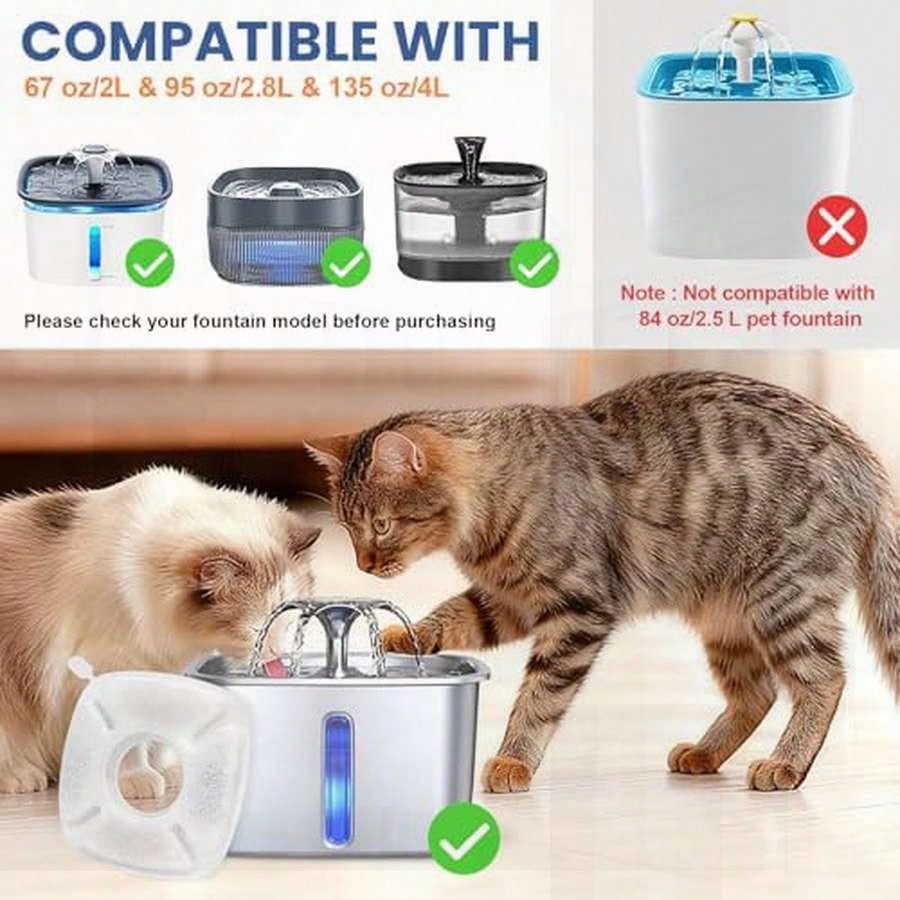 16 Pack Cat Water Fountain Rep - مراجعة Cat Water Fountain Filter وسعره