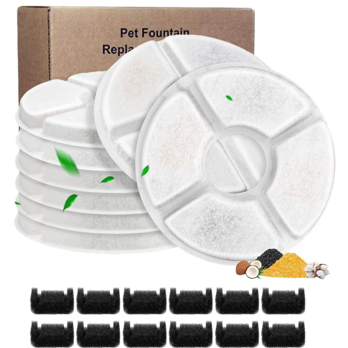 Round Carbon Filters Set Cat D - مراجعة Cat Water Fountain Filter وسعره