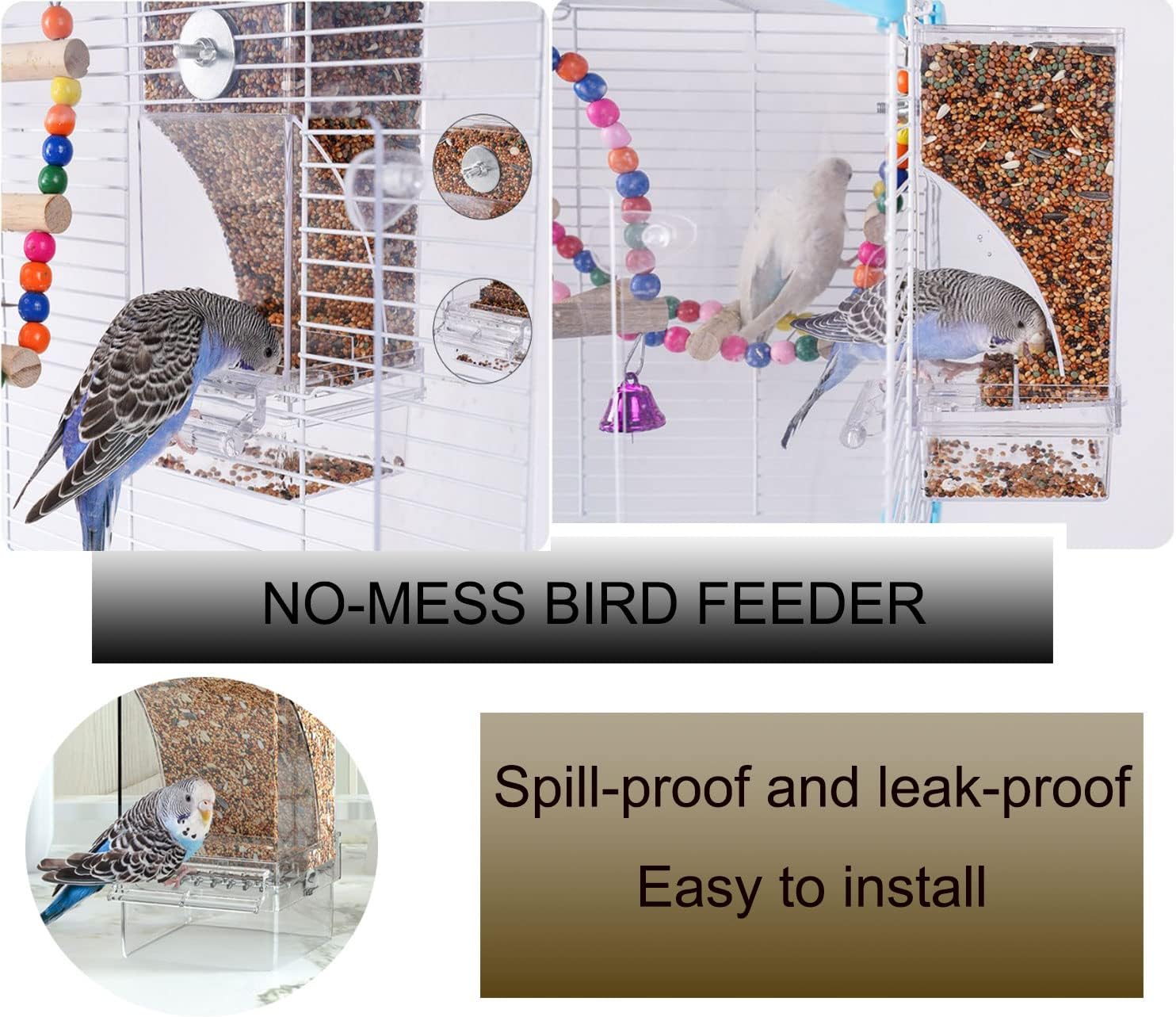 No Mess Bird Feeder for Cage,  - مراجعة Bird Cage Parrot وسعره