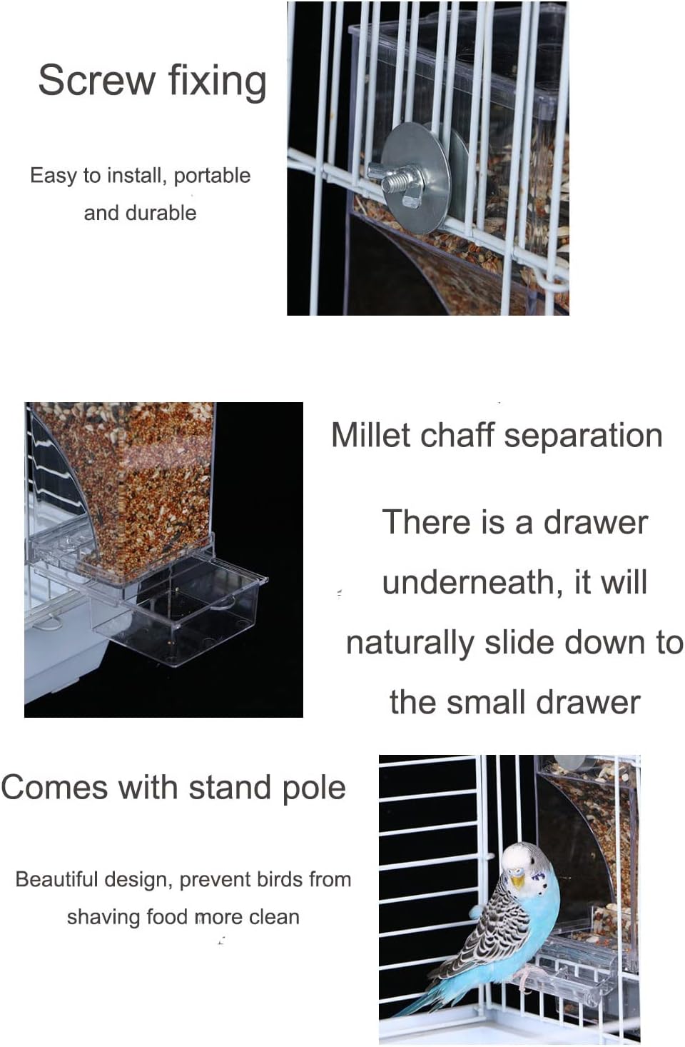 No Mess Bird Feeder for Cage,  - مراجعة Bird Cage Parrot وسعره