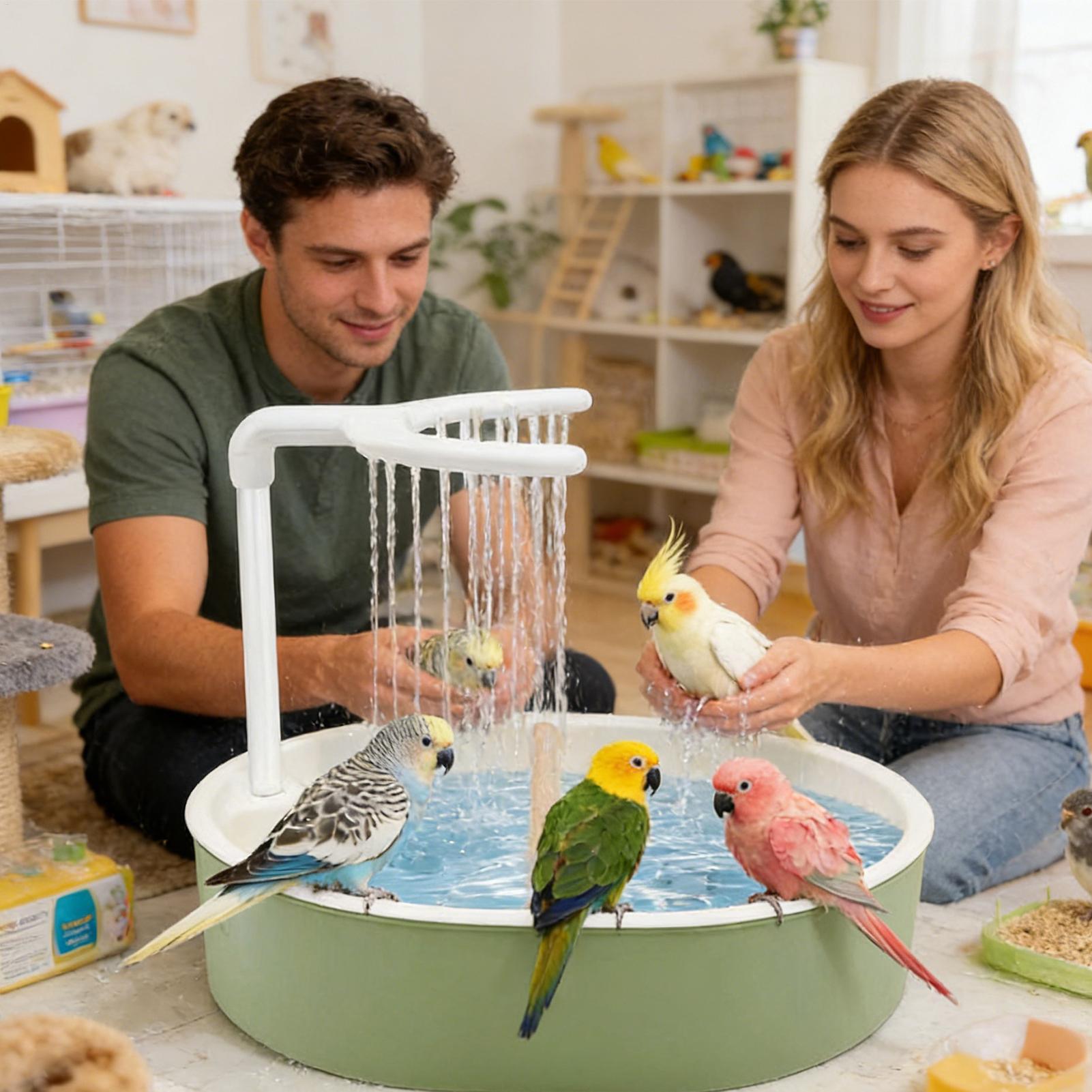 Automatic Bird Bath For Cage U - مراجعة Bird Cage Parrot وسعره