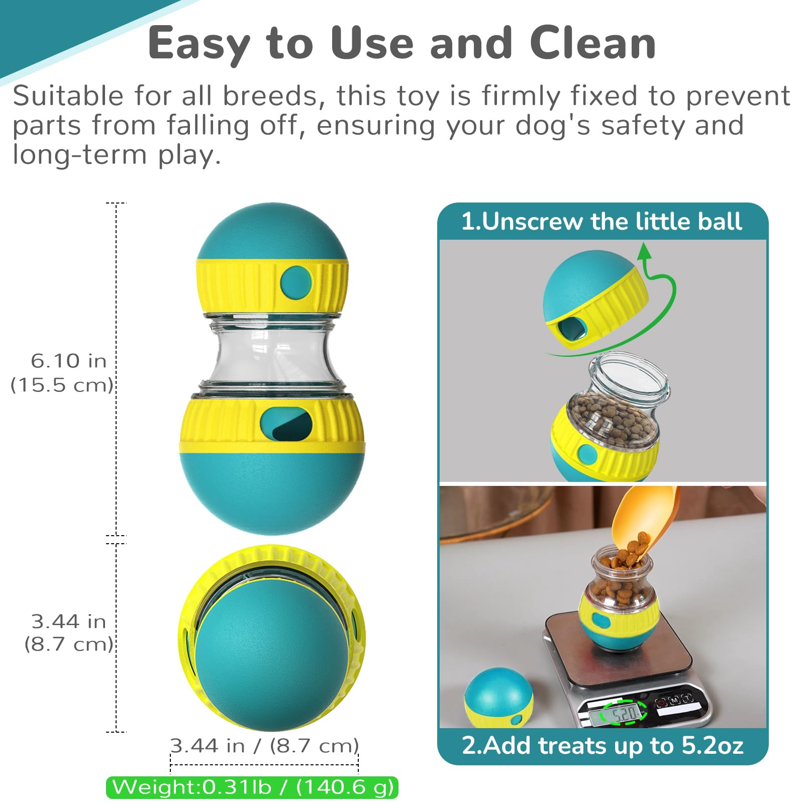 Dog Toys & Adjustable Slow Fee - مراجعة Dog Treat Puzzle Toy وسعره