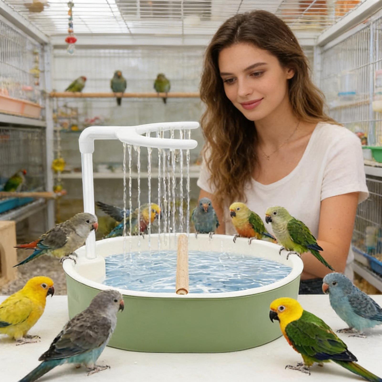 Pet Parrot USB Powered Bathtub - مراجعة Bird Cage Parrot وسعره