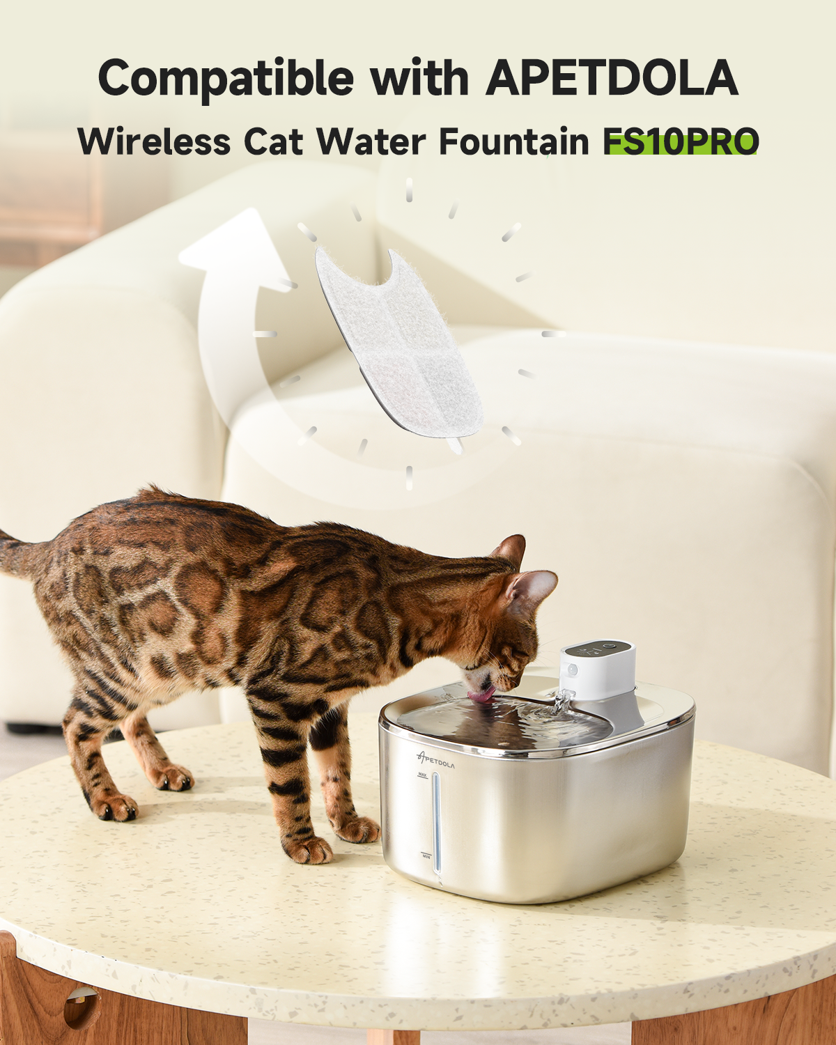 Replacement Filters For APETDO - مراجعة Cat Water Fountain Filter وسعره