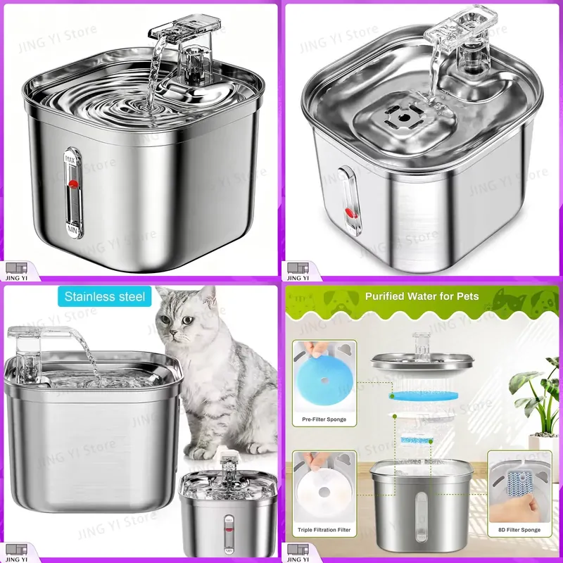 Automatic Pet Water Fountain 2 - مراجعة Cat Water Fountain Filter وسعره