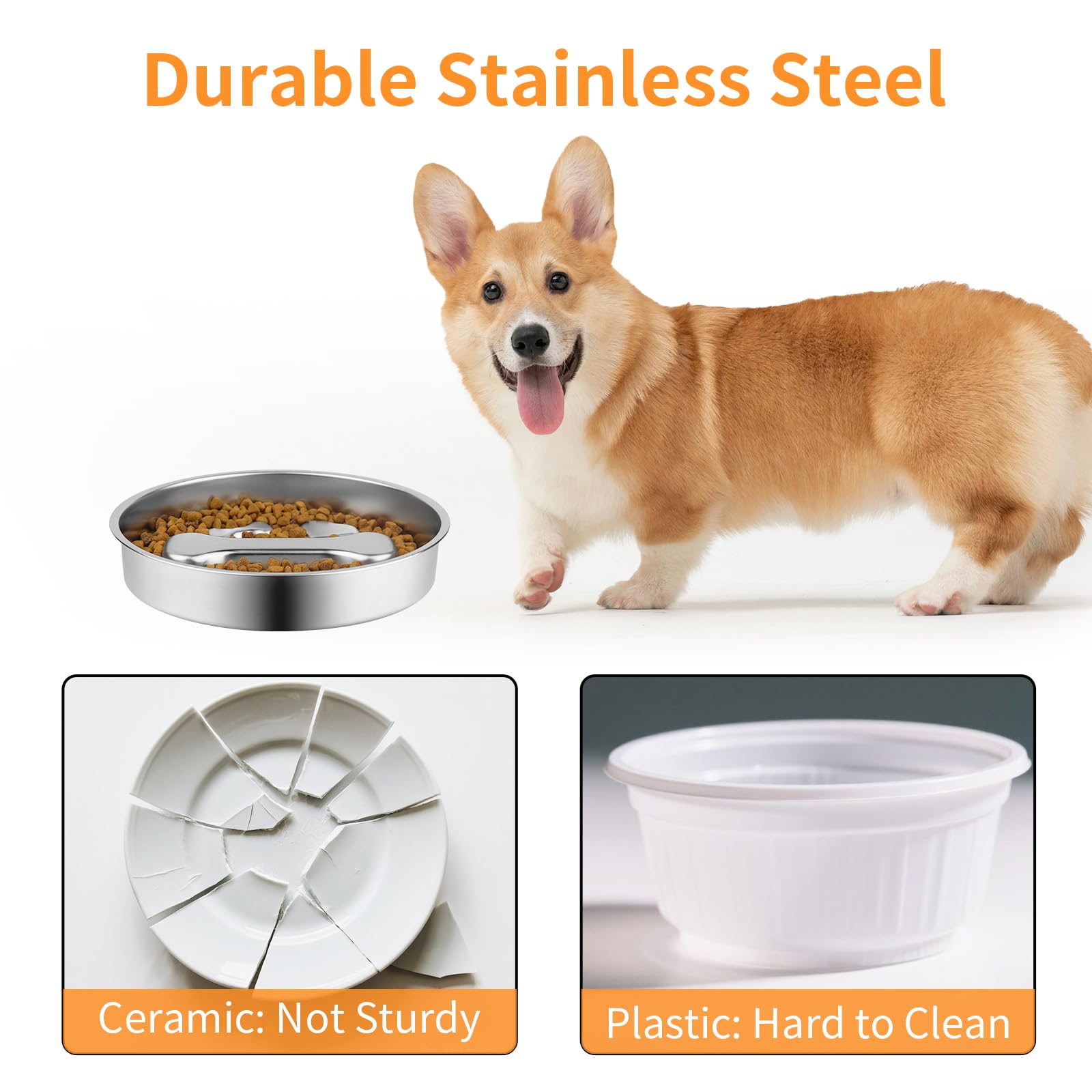 Slow Feeder Dog Bowl, Metal No - مراجعة Dog Treat Puzzle Toy وسعره