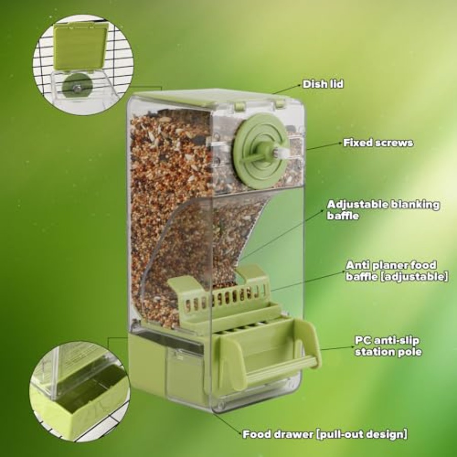 【Spot goods】Bird Feeder No Mes - مراجعة Bird Cage Parrot وسعره