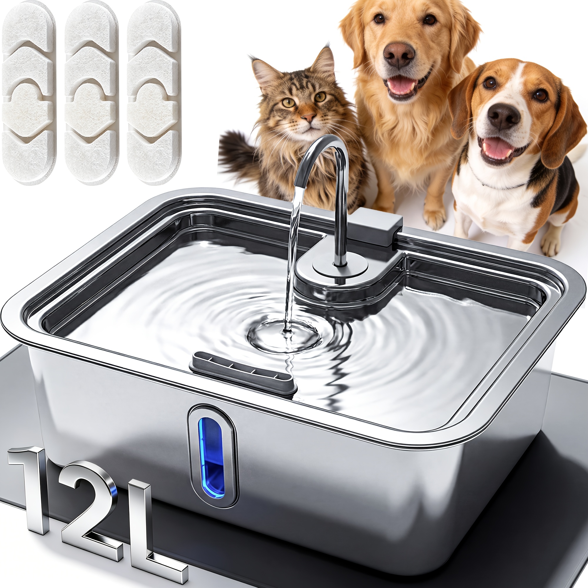 3.17gal/3.96gal/4.76gal Automa - مراجعة Cat Water Fountain Filter وسعره