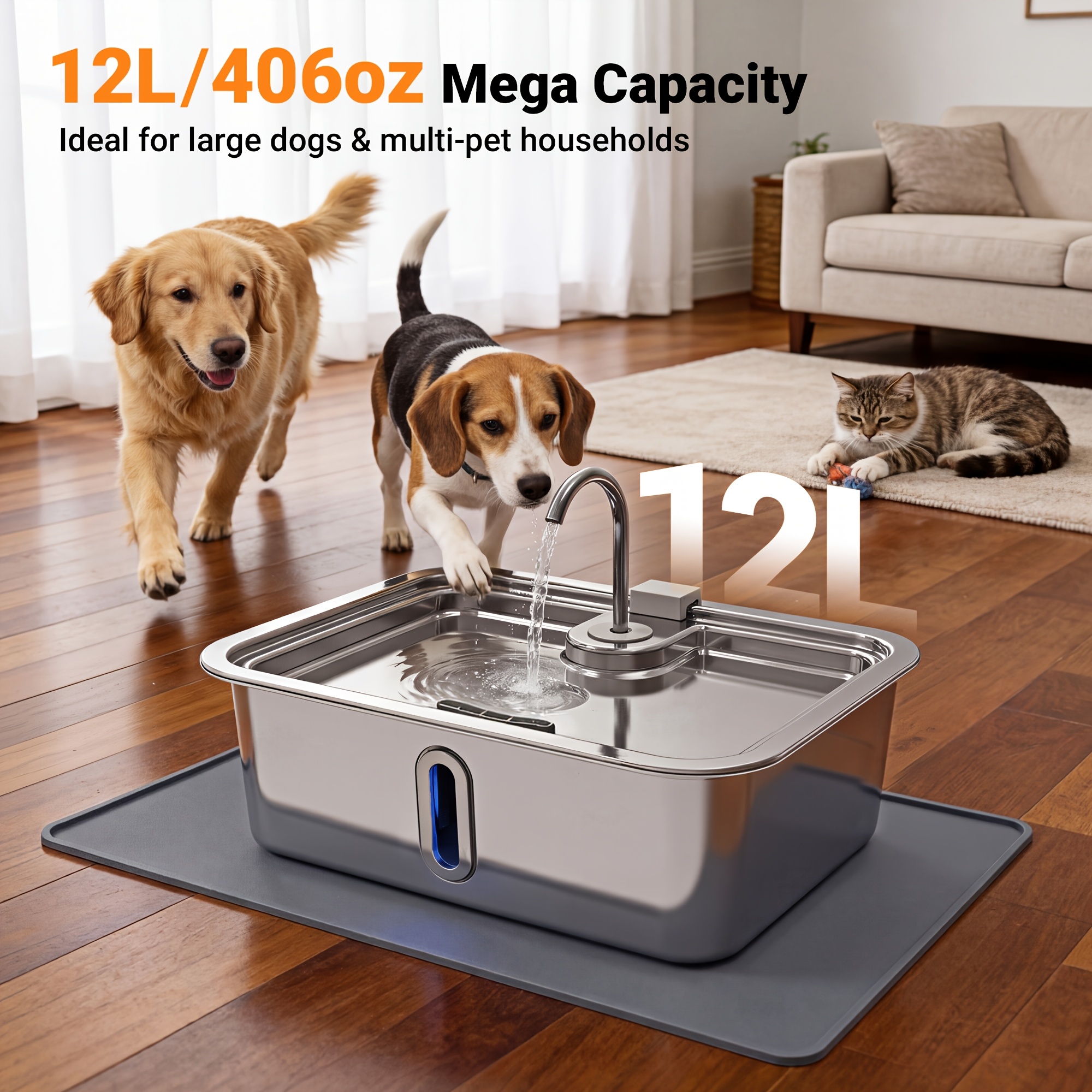 3.17gal/3.96gal/4.76gal Automa - مراجعة Cat Water Fountain Filter وسعره