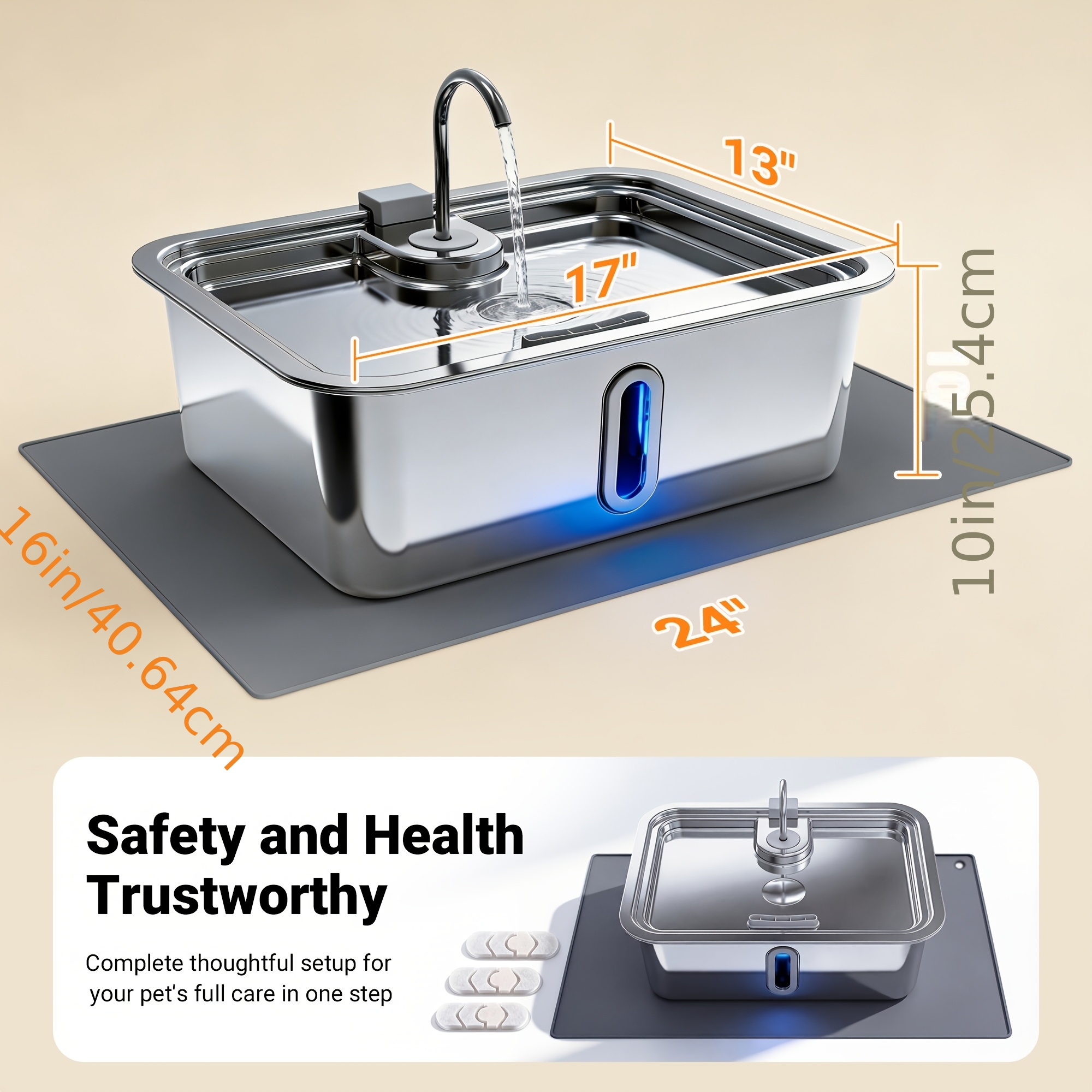 3.17gal/3.96gal/4.76gal Automa - مراجعة Cat Water Fountain Filter وسعره