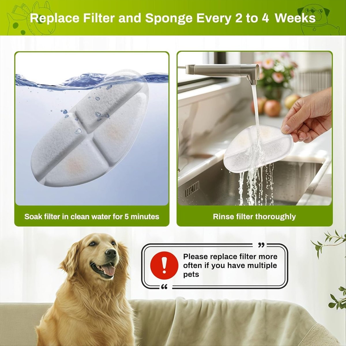 FSLH Filters and Pump Sponges  - مراجعة Cat Water Fountain Filter وسعره