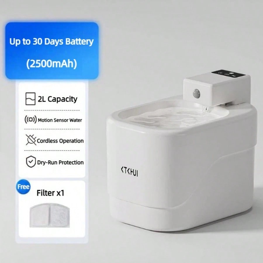 Smart Cat Water Fountain Autom - مراجعة Cat Water Fountain Filter وسعره